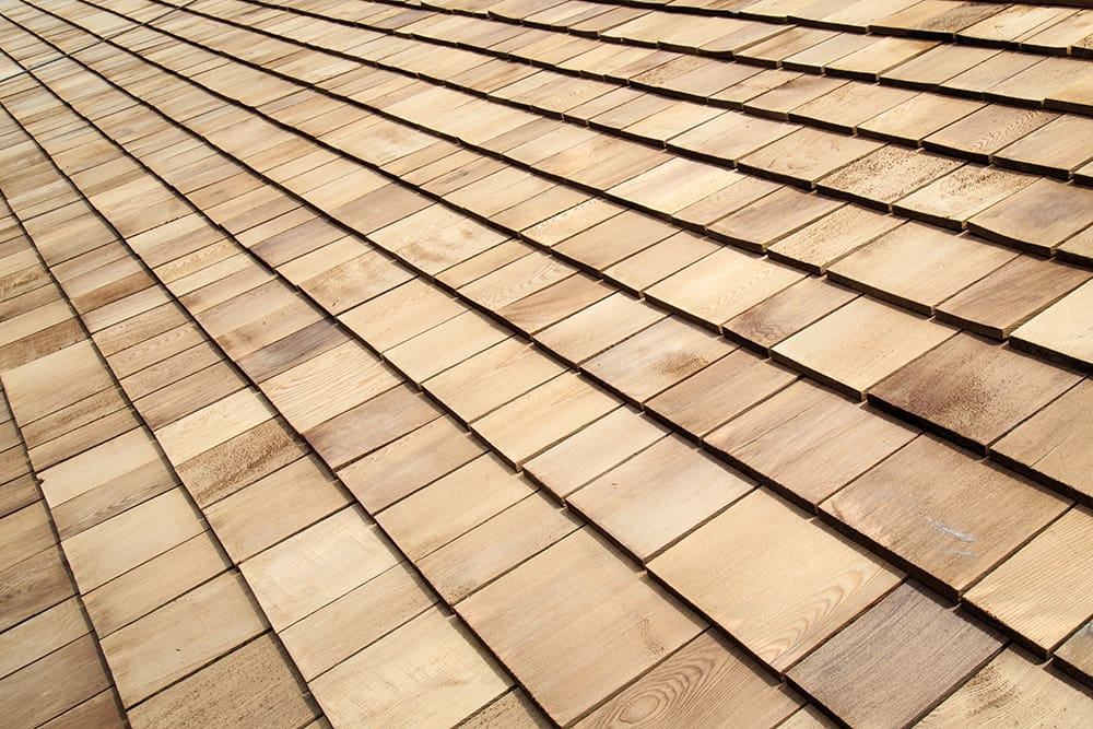 Cedar Shake Roof Shingles detailed view